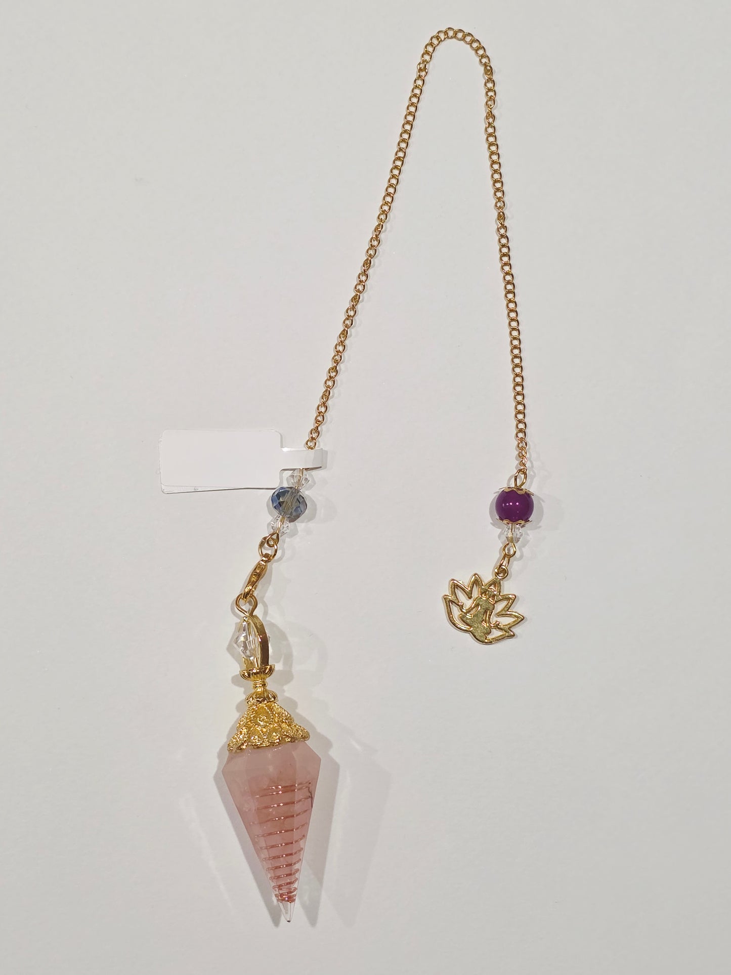 Pendule Doré en Quartz Rose