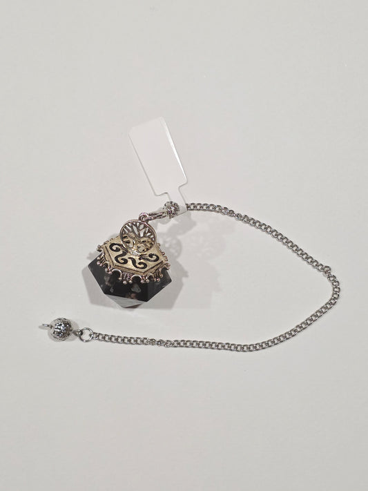 Pendule en Obsidienne & Arbre de Vie