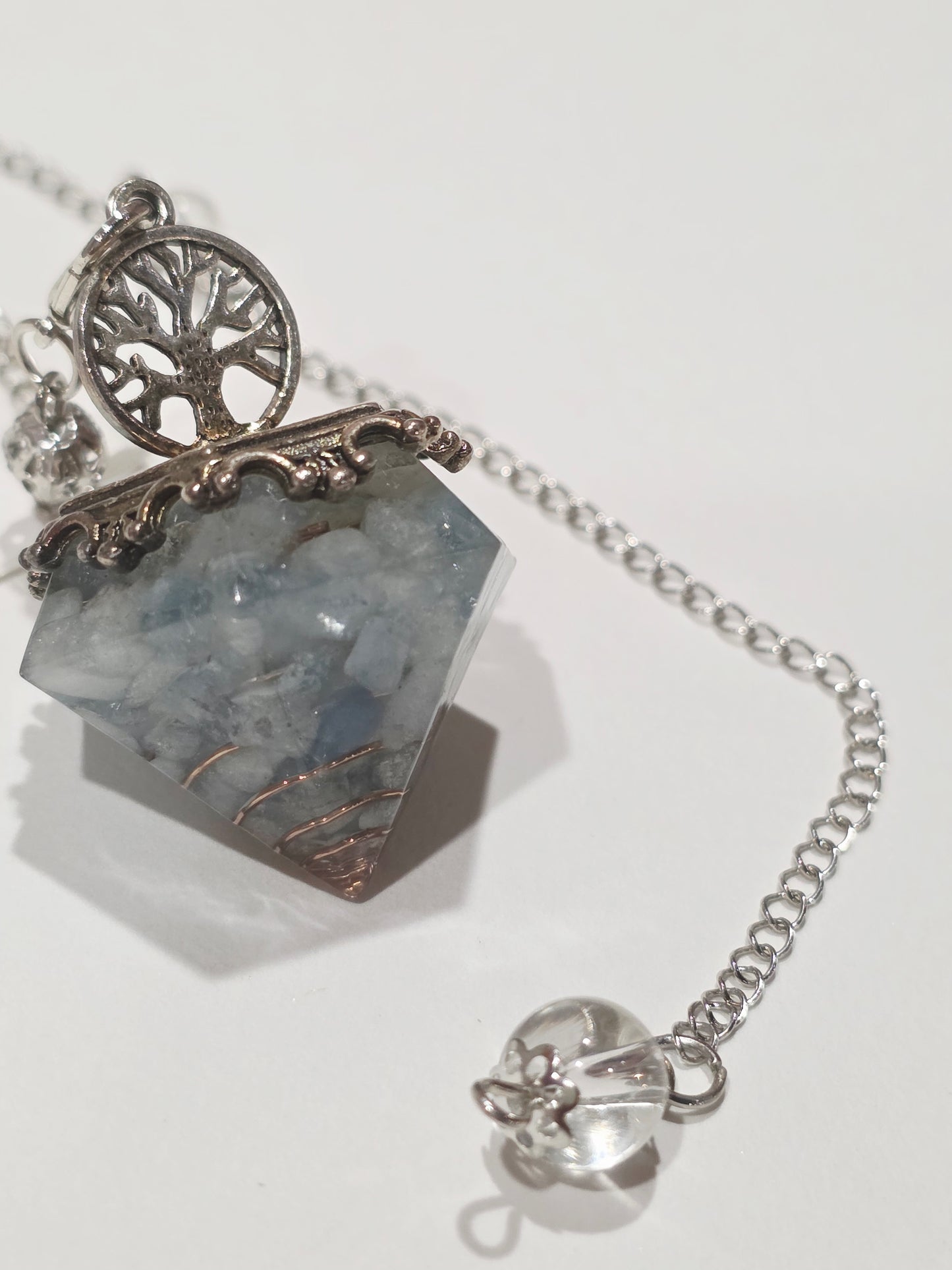 Pendule en Aigue-Marine & Arbre de Vie