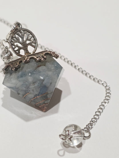 Pendule en Aigue-Marine & Arbre de Vie