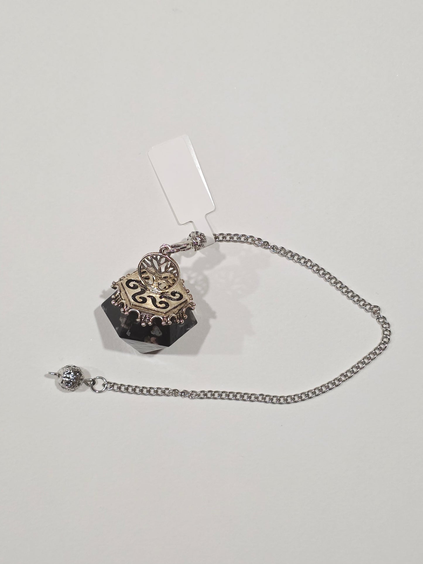 Pendule en Obsidienne & Arbre de Vie